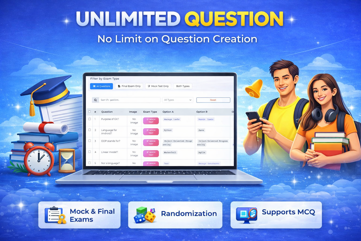 Unlimited Question Upload