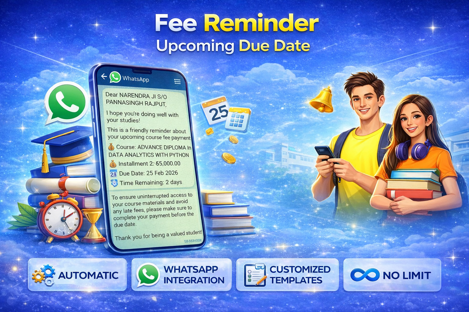Fee Reminder – Upcoming Due Date