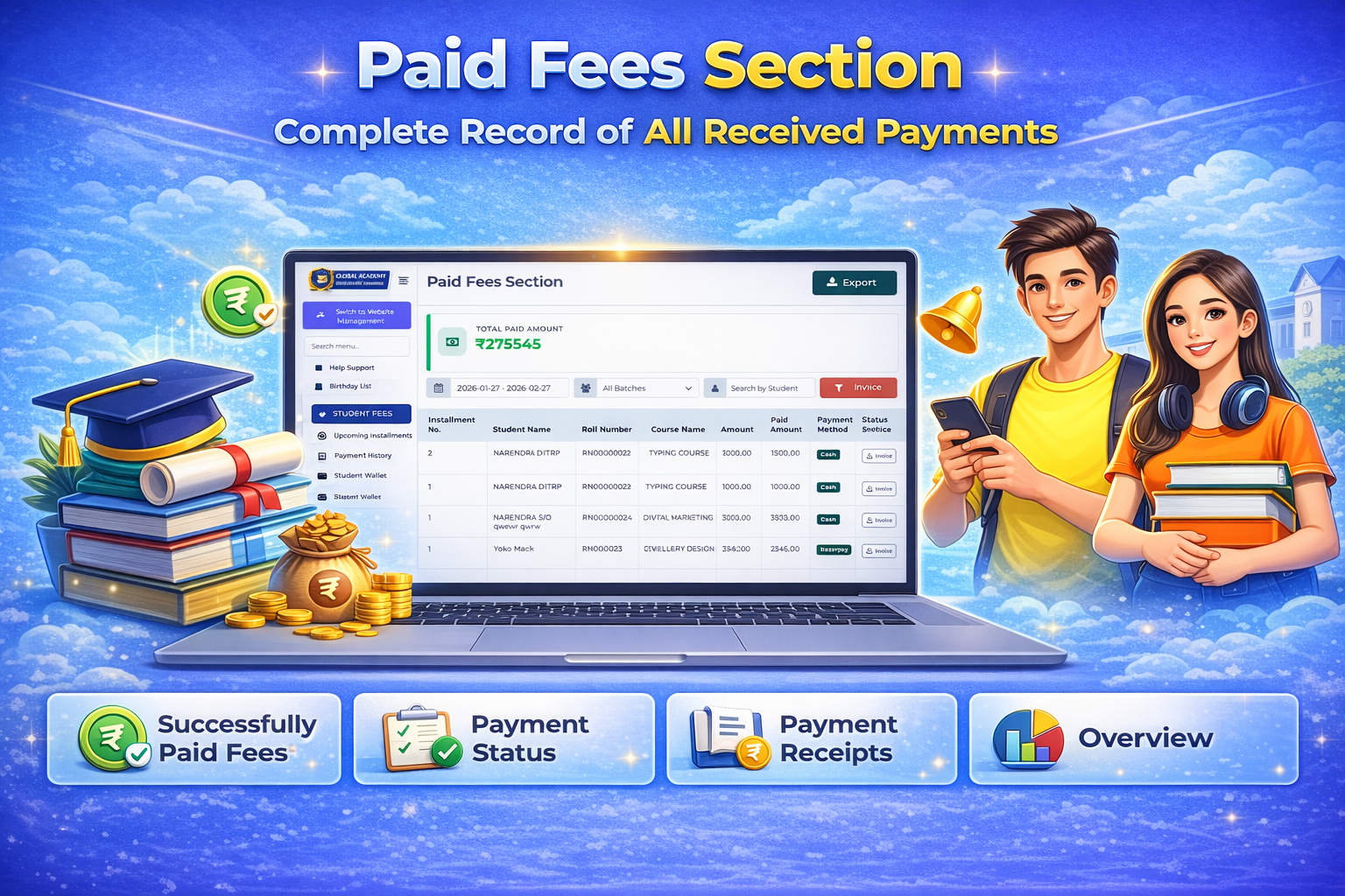 Paid Fees Section