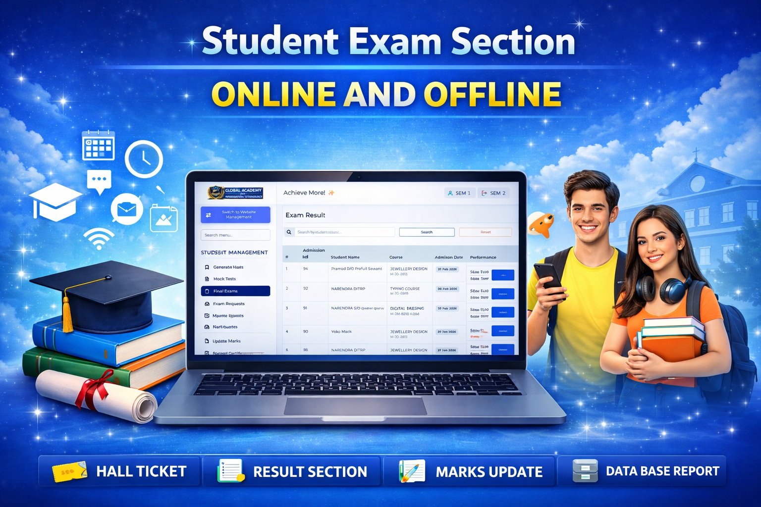 Student Exam Section